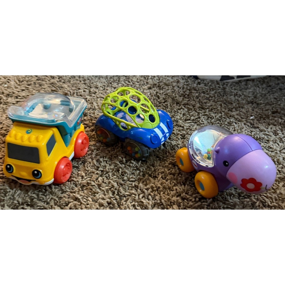 Oball-Fisher-Price-Rattle & Roll Car-Poppity Pop Hipo-Popipit Pop Truck
